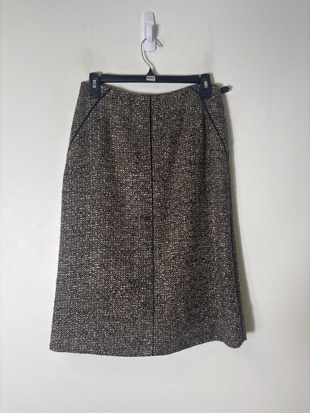 Talbots Brown and Black Tweed Pencil Skirt Sz 6P